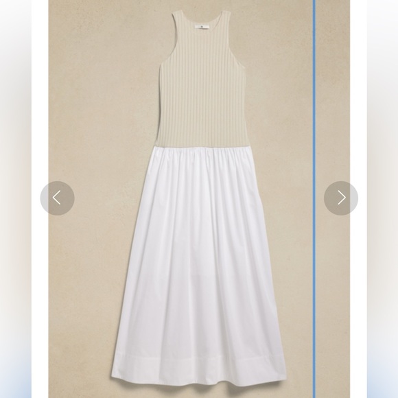 NWT Banana Republic Tan and White Sundress - Picture 2 of 6